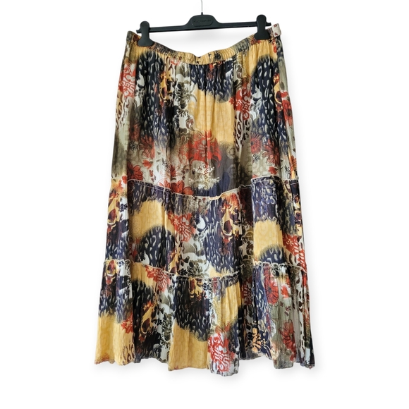 Vintage Bohemian Tiered Floral Maxi Skirt Size 3X - Picture 1 of 13